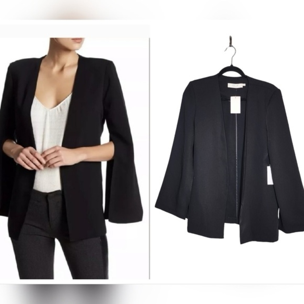 ASTR Black Open-Front Blazer